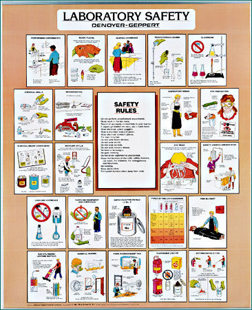 2027-12 Laboratory Safety Chart - Set of 3
