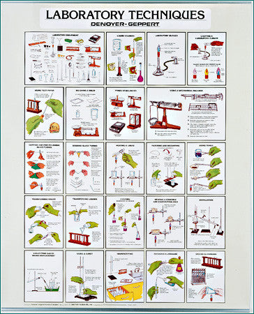 2028-12  Laboratory Techniques Chart - Set of 3